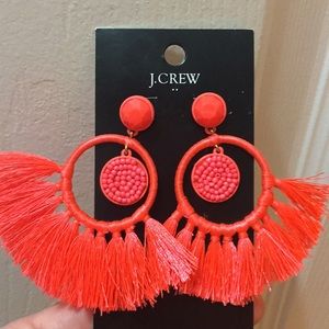 Boho Hot pink/orange J. Crew Earrings!